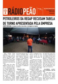 Petroleiros da Regap recusam tabela de turno apresentada pela empresa
