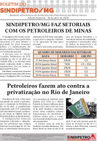 Sindipetro/MG faz setoriais com os petroleiros de Minas 
