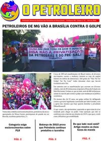 Petroleiros de MG vão a Brasília contra o golpe