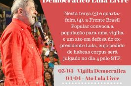 Vigília e Ato Democrático Lula Livre em BH