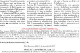 Boletim Online: Edital de convocação de assembleia sobre novo regramento da PLR