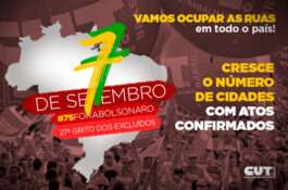 Mais de 80 cidades já confirmaram atos em defesa da democracia no dia 7 de setembro