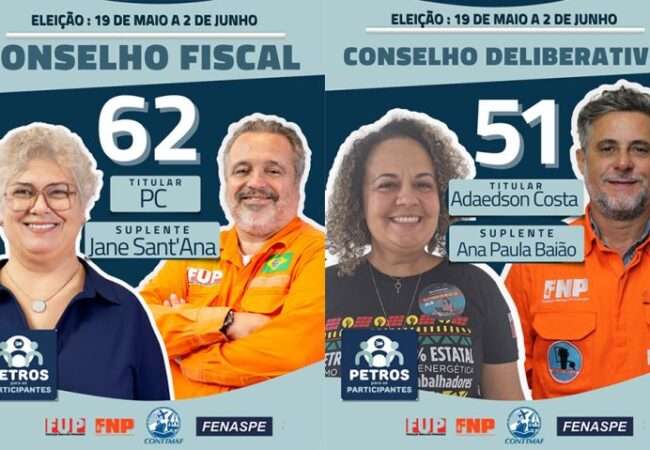 Eleições Petros 2025: Vote na chapa dos trabalhadores