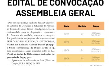 Edital 04/26 Assembleias Regap e UTE-IBT